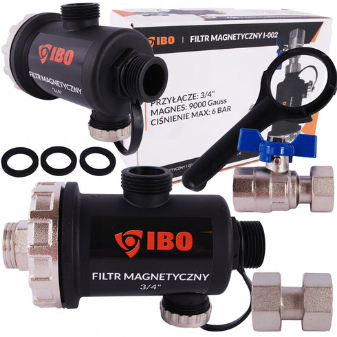 Filtru apa magnetic cu separator de murdarie IBO Dambat I-002, 30l/min, 3/4 inch